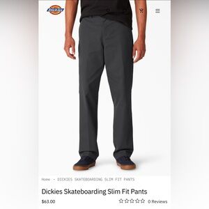 Dickies Men's Skateboarding Pant, slim fit, 33x34
